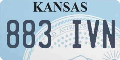 KS license plate 883IVN
