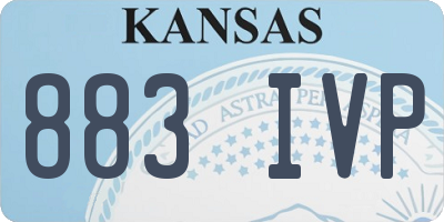 KS license plate 883IVP