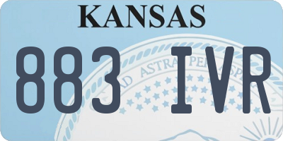 KS license plate 883IVR