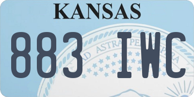 KS license plate 883IWC