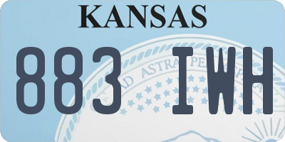 KS license plate 883IWH