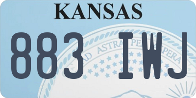 KS license plate 883IWJ