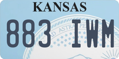 KS license plate 883IWM