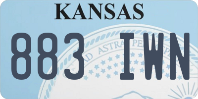 KS license plate 883IWN