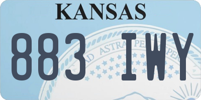 KS license plate 883IWY
