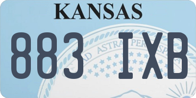 KS license plate 883IXB