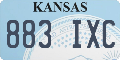 KS license plate 883IXC