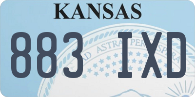 KS license plate 883IXD