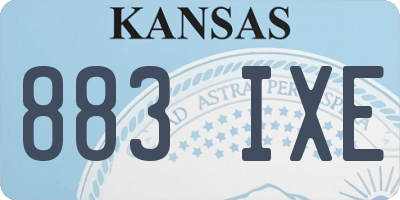 KS license plate 883IXE