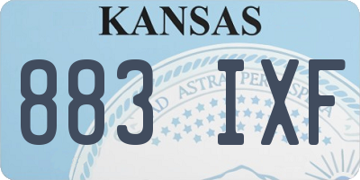 KS license plate 883IXF