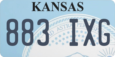 KS license plate 883IXG