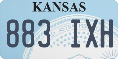 KS license plate 883IXH
