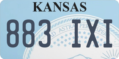 KS license plate 883IXI