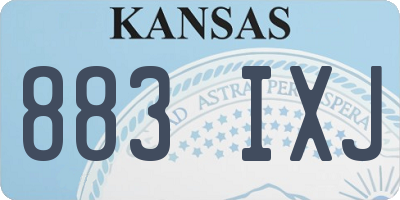 KS license plate 883IXJ