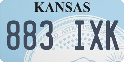 KS license plate 883IXK