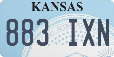 KS license plate 883IXN