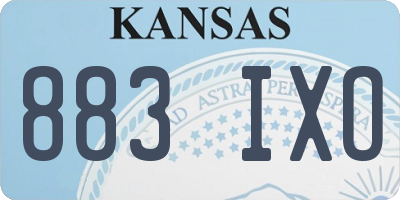 KS license plate 883IXO