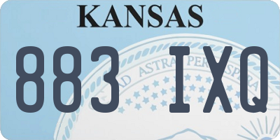 KS license plate 883IXQ