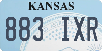 KS license plate 883IXR