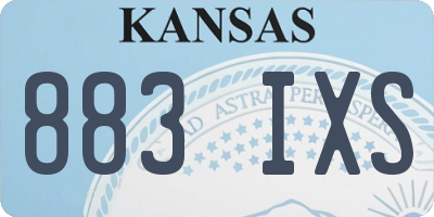 KS license plate 883IXS