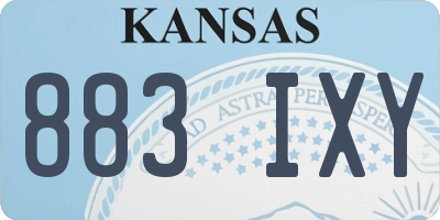KS license plate 883IXY
