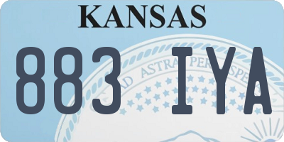 KS license plate 883IYA