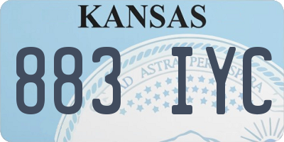 KS license plate 883IYC