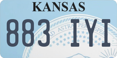 KS license plate 883IYI