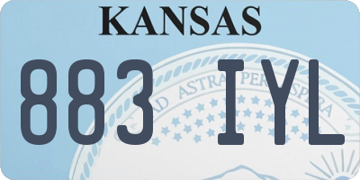 KS license plate 883IYL