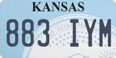 KS license plate 883IYM