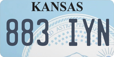 KS license plate 883IYN