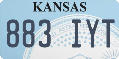 KS license plate 883IYT