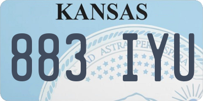 KS license plate 883IYU