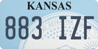 KS license plate 883IZF