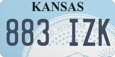 KS license plate 883IZK
