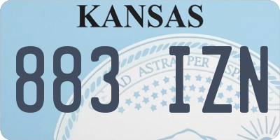 KS license plate 883IZN