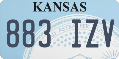 KS license plate 883IZV