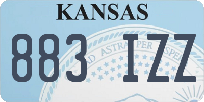 KS license plate 883IZZ