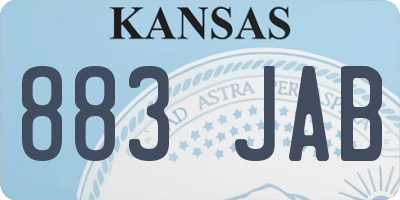 KS license plate 883JAB
