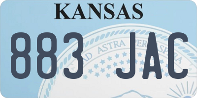 KS license plate 883JAC