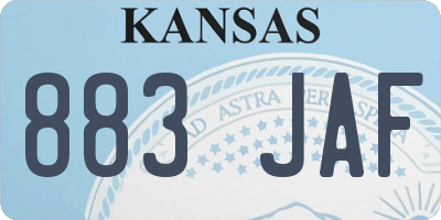 KS license plate 883JAF