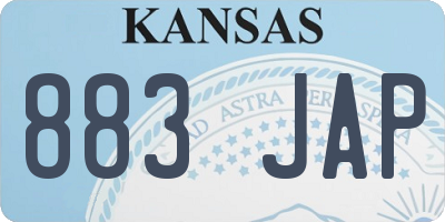 KS license plate 883JAP