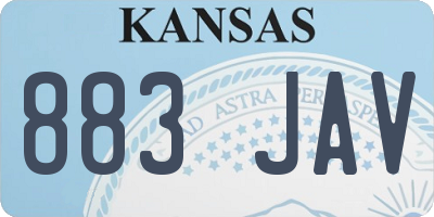 KS license plate 883JAV