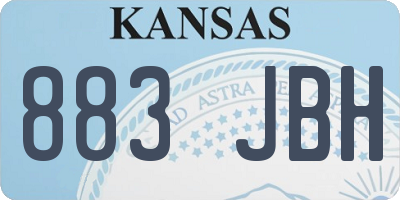 KS license plate 883JBH