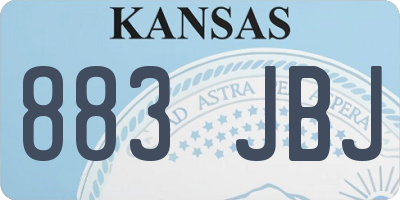 KS license plate 883JBJ