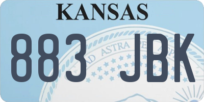 KS license plate 883JBK