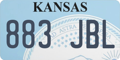 KS license plate 883JBL