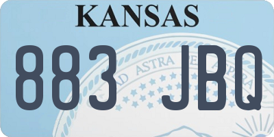 KS license plate 883JBQ