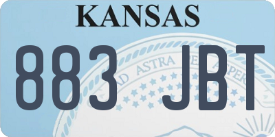 KS license plate 883JBT