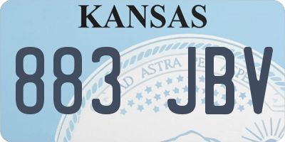 KS license plate 883JBV